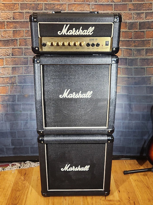 Marshall Lead 15 Full Mini Stack - G15MS Amp Head And 2 Cabinets